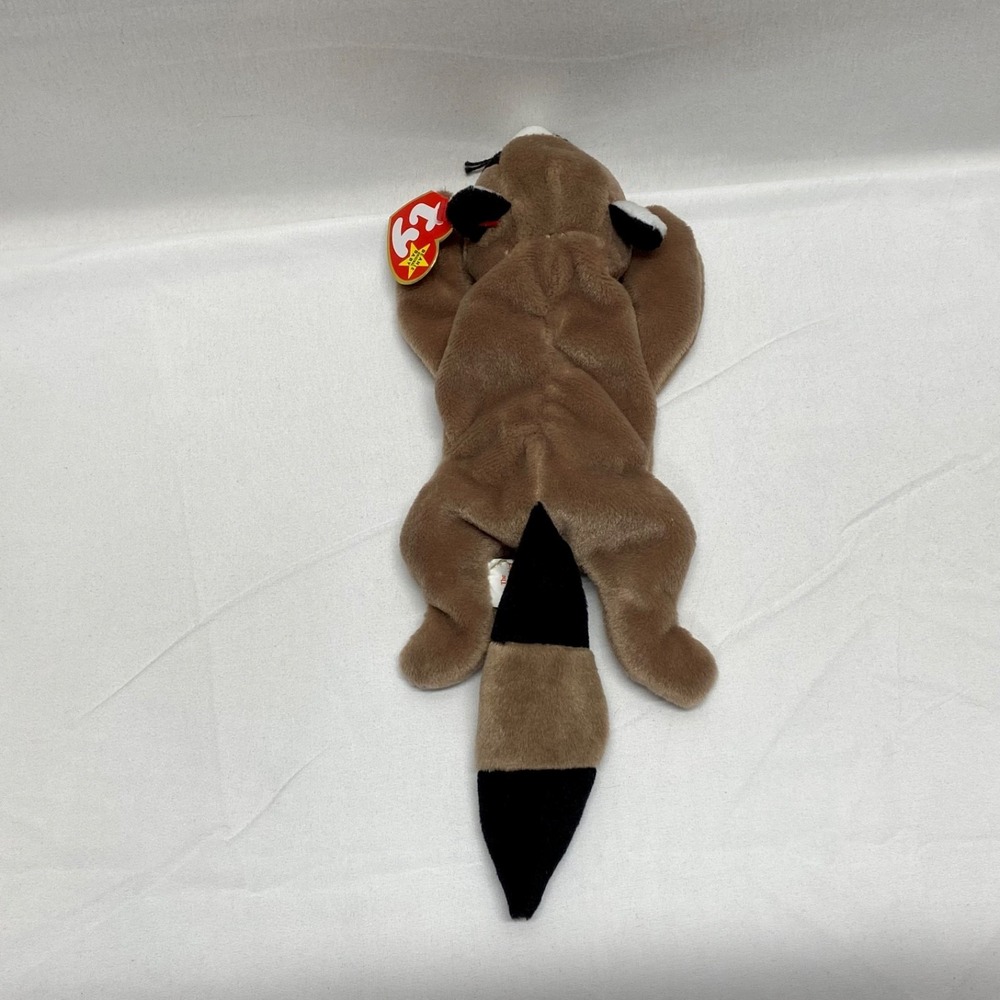 Vintage Ty Beanie Babies Ringo Baby Raccoon Retired 1995 Plush PVC Rare See Tags - Picture 11 of 16